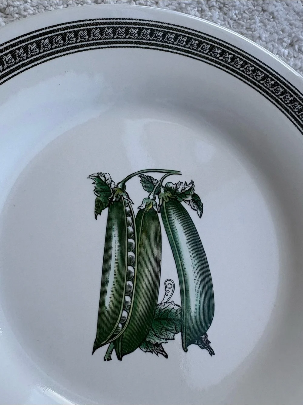 Pfaltzgraff Farmers Market Vintage Salad Plate Green Pea Pod